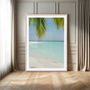 Azure Water Wall Art Canvas Print – Tranquil Island Escape