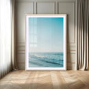 Minimalist Ocean Wall Art Canvas Print – Framed Calm
