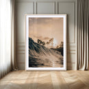 Sunset Wave Ocean Wall Art – Framed Palm Tree Canvas by MyGreatCanvas | Canvas Wall Art Prints | Photo Prints & Wall Decor