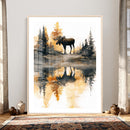 Abstract Moose Forest Wall Art Canvas Print – Wildlife by MyGreatCanvas | Canvas Wall Art Prints | Photo Prints & Wall Decor