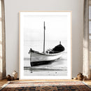 Minimal Boat Wall Art Canvas Print – Black and White Coastal by MyGreatCanvas | Canvas Wall Art Prints | Photo Prints & Wall Decor