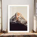 Golden Peak Mountain Wall Art Canvas Print, Minimal Alpine by MyGreatCanvas | Canvas Wall Art Prints | Photo Prints & Wall Decor