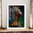 Butterfly Crown Gold Woman Portrait — Monarch Queen Canvas by MyGreatCanvas | Canvas Wall Art Prints | Photo Prints & Wall Decor