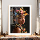 Butterfly Crown Gold Woman Portrait — Monarch Queen Canvas by MyGreatCanvas | Canvas Wall Art Prints | Photo Prints & Wall Decor