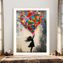 Banksy Street Art Canvas Wall Art, Girl Heart Balloons by MyGreatCanvas | Canvas Wall Art Prints | Photo Prints & Wall Decor