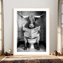 Texas Longhorn Cow Toilet Paper Canvas Wall Art, Funny by MyGreatCanvas | Canvas Wall Art Prints | Photo Prints & Wall Decor