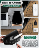 LX30 Rolling Hand Massager, Kneading + Compression, Heat + Cooling Fan, Charcoal Black