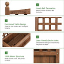 Wood Planter Box with Trellis Weather-resistant Outdoor by LJGDeals