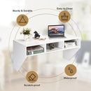 Wall Mounted Floating Computer Table Desk Storage Shelf-White by LJGDeals