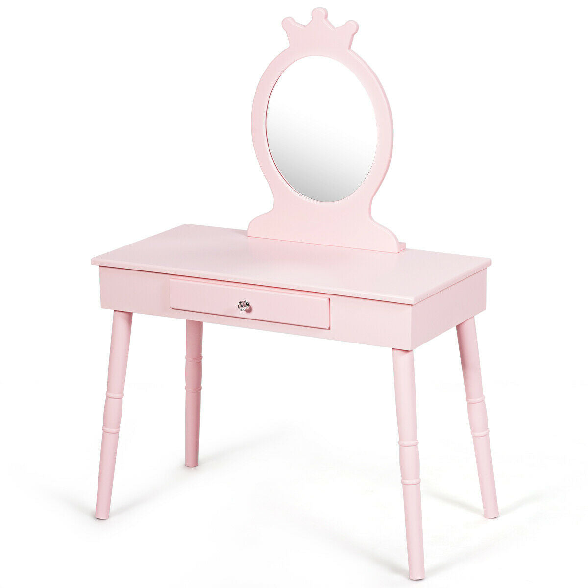 Kids Vanity Makeup Table and Chair Set Make Up Stool, photo 4 of 8