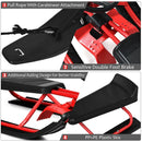 Kids Snow Sled with Steering Wheel and Double Brakes Pull Rope by LJGDeals