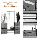 3-in-1 Portable Multifunctional Dresser with 8 Fabric Drawers and Metal Rack by LJGDeals