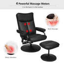 Electric Massage Recliner Chair with Ottoman and Remote Control by LJGDeals
