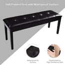 Upholstered Dining Room PU Bench Solid Wood Button Tufted by LJGDeals