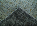 Blue and Beige Hand Knotted Traditional Oriental Oushak 8x10 wool area Rug by The Rug Decor