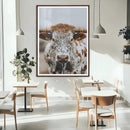 Texas Longhorn Wall Art Canvas Print – Spotted Horned Cattle