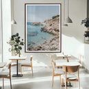 Turquoise Cove Wall Art Canvas Print – Framed Ibiza Beach