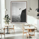 Cliff Jumping Silhouette Wall Art Canvas Print – Framed by MyGreatCanvas | Canvas Wall Art Prints | Photo Prints & Wall Decor