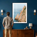 Cliff Dive Wall Art – Ocean Jump Canvas Print, Blue Sky by MyGreatCanvas | Canvas Wall Art Prints | Photo Prints & Wall Decor
