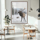 Elk Photography Wall Art Canvas Print – Framed Winter by MyGreatCanvas | Canvas Wall Art Prints | Photo Prints & Wall Decor