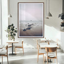 Moody Seascape Wall Art Canvas Print – Framed Neutral Foggy by MyGreatCanvas | Canvas Wall Art Prints | Photo Prints & Wall Decor