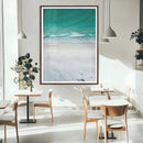 Turquoise Ocean Wall Art Canvas Print – White Sand Shore
