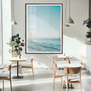 Minimalist Ocean Wall Art Canvas Print – Framed Calm
