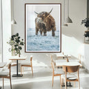 Minimalist Scottish Highland Cow Wall Art Canvas Print – by MyGreatCanvas | Canvas Wall Art Prints | Photo Prints & Wall Decor