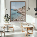 Clear Blue Water Beach Wall Art – Framed Rocky Cove Canvas by MyGreatCanvas | Canvas Wall Art Prints | Photo Prints & Wall Decor