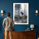 Abstract Moose Wall Art Canvas Print – Wildlife Nature by MyGreatCanvas | Canvas Wall Art Prints | Photo Prints & Wall Decor