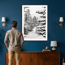 Winter Pine Forest Wall Art Canvas Print, Minimal Winter by MyGreatCanvas | Canvas Wall Art Prints | Photo Prints & Wall Decor