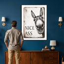 Funny Donkey Bathroom Wall Art Canvas Print, Nice Ass Farm by MyGreatCanvas | Canvas Wall Art Prints | Photo Prints & Wall Decor