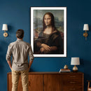 Funny Bathroom Canvas Wall Art Print, Mona Lisa Clothespin by MyGreatCanvas | Canvas Wall Art Prints | Photo Prints & Wall Decor