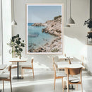 Turquoise Cove Wall Art Canvas Print – Framed Ibiza Beach