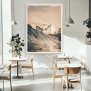 Golden Hour Ocean Wave Wall Art Canvas Print – Framed