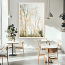 Pampas Grass Wall Art Canvas Print – Framed Neutral Tones