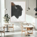 Western Rustic Wall Art Canvas Print – Framed Buffalo Black