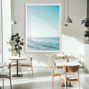 Minimalist Ocean Wall Art Canvas Print – Framed Calm