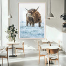 Minimalist Scottish Highland Cow Wall Art Canvas Print – by MyGreatCanvas | Canvas Wall Art Prints | Photo Prints & Wall Decor