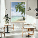 Tropical Beach Palm Trees Canvas Print – Framed Island