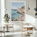 Clear Blue Water Beach Wall Art – Framed Rocky Cove Canvas by MyGreatCanvas | Canvas Wall Art Prints | Photo Prints & Wall Decor