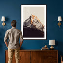 Golden Peak Mountain Wall Art Canvas Print, Minimal Alpine by MyGreatCanvas | Canvas Wall Art Prints | Photo Prints & Wall Decor