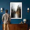 Abstract Urban Wall Art Canvas Print, Gold Black Modern by MyGreatCanvas | Canvas Wall Art Prints | Photo Prints & Wall Decor