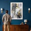 Gray Gold Abstract Wall Art Canvas Print, Textured Modern by MyGreatCanvas | Canvas Wall Art Prints | Photo Prints & Wall Decor