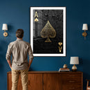 Ace of Spades Wall Art Canvas Print – Black and Gold Playing by MyGreatCanvas | Canvas Wall Art Prints | Photo Prints & Wall Decor
