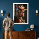 Butterfly Crown Gold Woman Portrait — Monarch Queen Canvas by MyGreatCanvas | Canvas Wall Art Prints | Photo Prints & Wall Decor