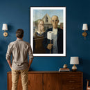 Funny Bathroom Canvas Wall Art, Grant Wood American Gothic by MyGreatCanvas | Canvas Wall Art Prints | Photo Prints & Wall Decor