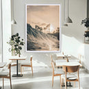 Golden Hour Ocean Wave Wall Art Canvas Print – Framed