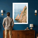 Cliff Dive Wall Art – Ocean Jump Canvas Print, Blue Sky by MyGreatCanvas | Canvas Wall Art Prints | Photo Prints & Wall Decor