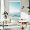 Minimalist Ocean Wall Art Canvas Print – Framed Calm